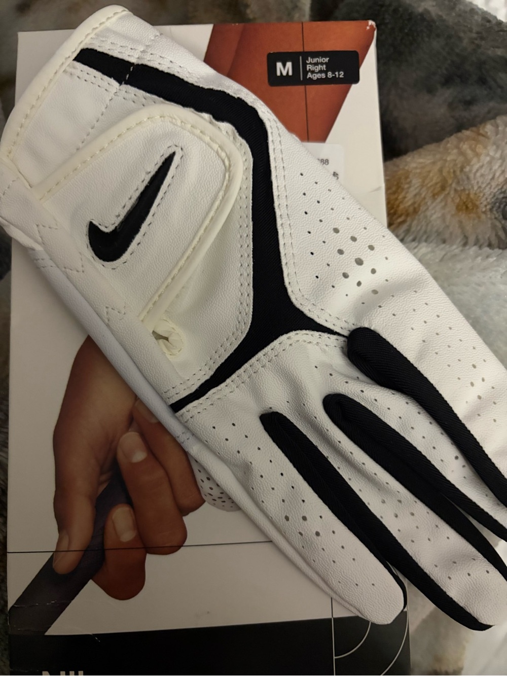 Nike Men’s White and Black Golf Glove - Right Hand